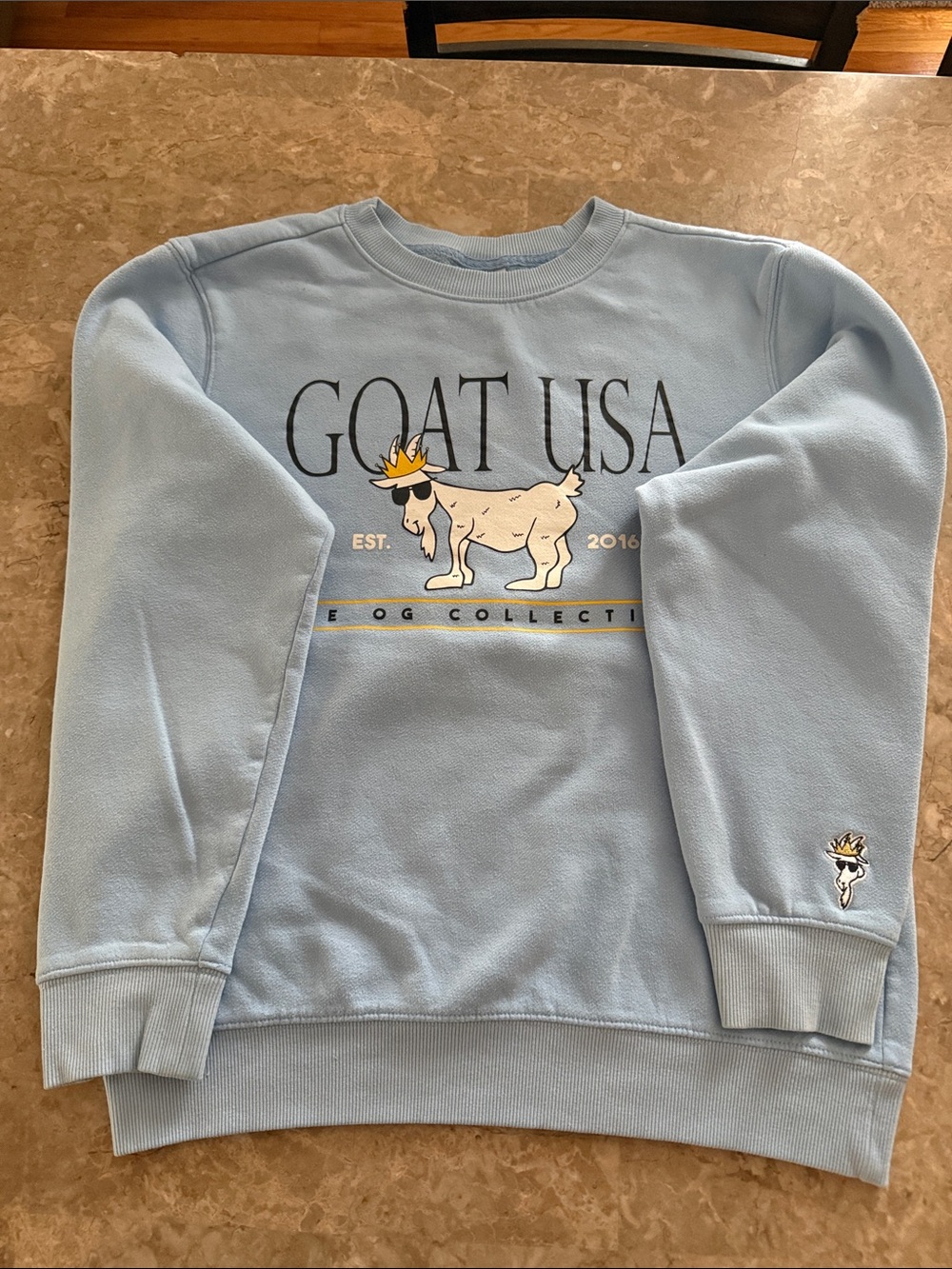 GOAT USA Light Blue Crewneck Sweatshirt